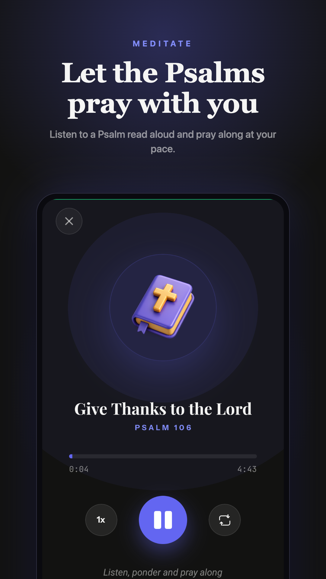 Psalm meditation screen