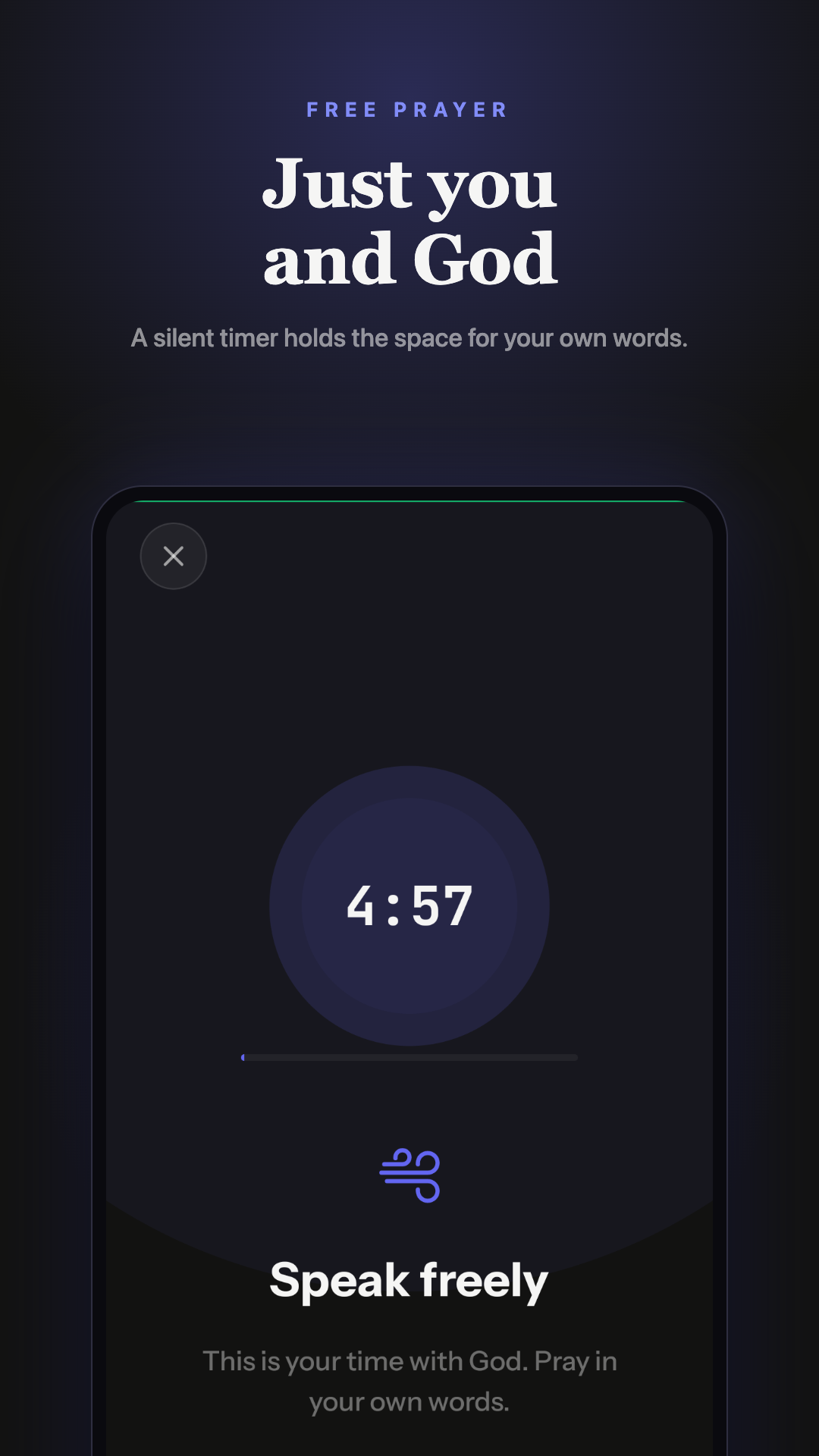 Free prayer timer screen